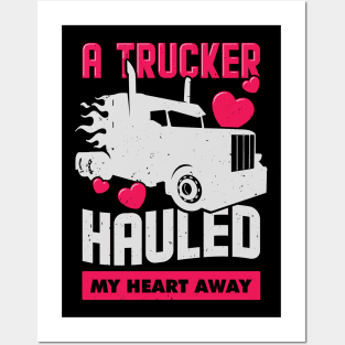 Trucker Truck Driver's Wife Girlfriend Gift Posters and Art